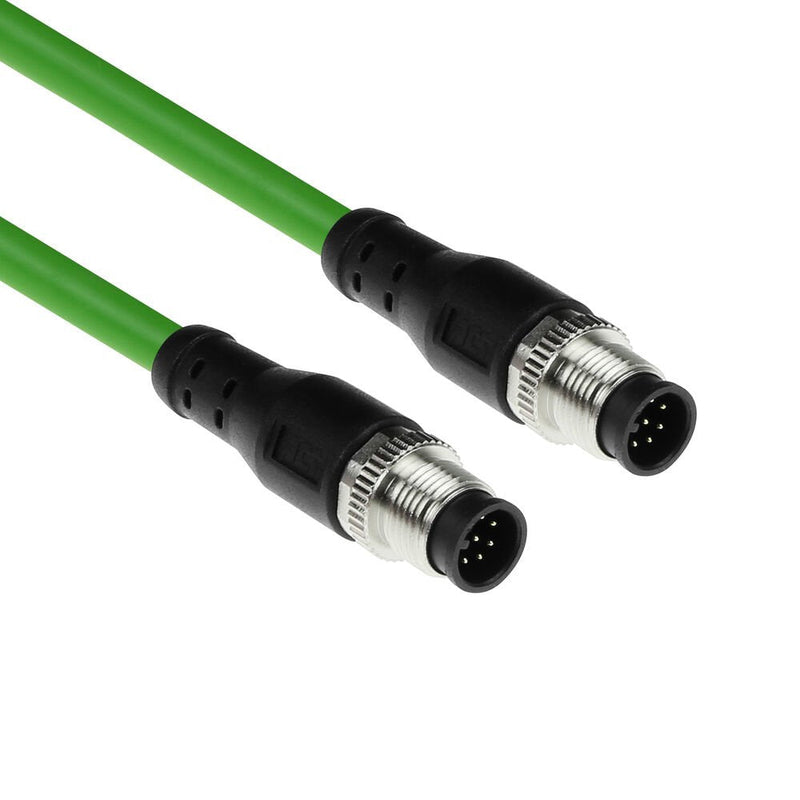 Industrial 10.00 Meters Sensor Cable M12A 8-PIN Male To M12A 8-PIN Male, Ultraflex Tpe Cable Shielded