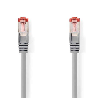 Nedis CAT.6 Cable RJ45 Connector Male RJ45 Connector Male S/FTP 7.50M Round Lszh Grey Bag Plastic — image 1