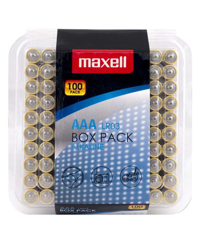 Maxell Battery Alcalina Aaa LR03 PACK*100 Batteries — image 1