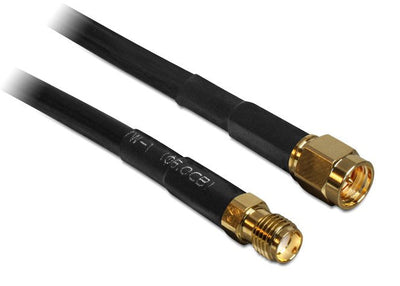 Delock Cable Coaxial Sma M/H CFD200 5M Black 88444 — image 1