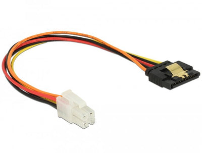 Delock 85519 Cable P4 4PIN M SATA 15PIN H 0.20M — image 1