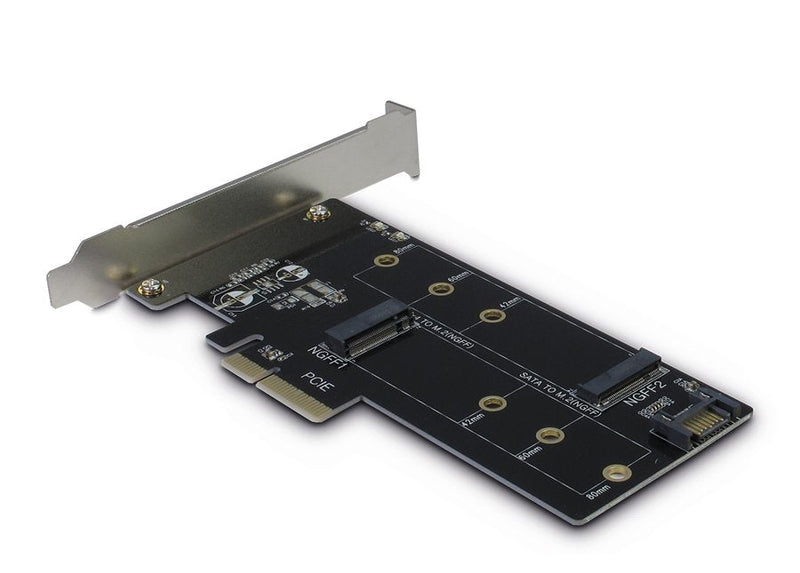 Card Adaptadora Inter-tech PCIE KT015 PCIEX4- M.2 + Sata- M.2