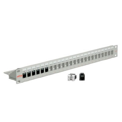 Roline 19-ZOLL-KEYSTONE-MODULTRGER, 24P., Ungeschirmt, Grey