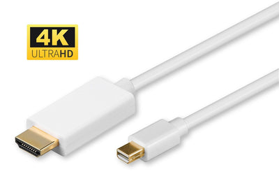 Microconnect MDPHDMI2-4K Adapter Cable Vídeo 2M Mini DisplayPort HDMI Type a Standard White — image 1