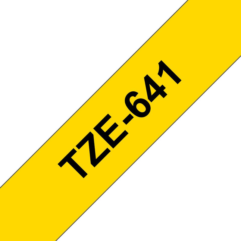 Brother TZE-641 Tape Printer Labels Black Sobre Yellow