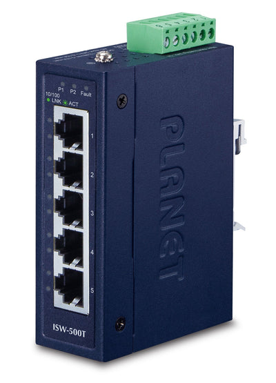 Planet ISW-500T Switch No Administrado Fast Ethernet (10/100) Blue — image 1