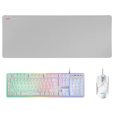 Mars Gaming Pack Gaming Mcpx Keyboard H-mech + Mouse Óptico + Mouse Pad White — image 1
