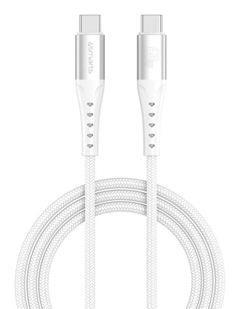4SMARTS USB-C Cable Primecord 60W 1,5M, White