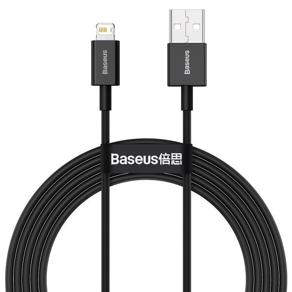 Baseus CATLYS-A01 USB Cable 2M USB a USB C/Lightning Black