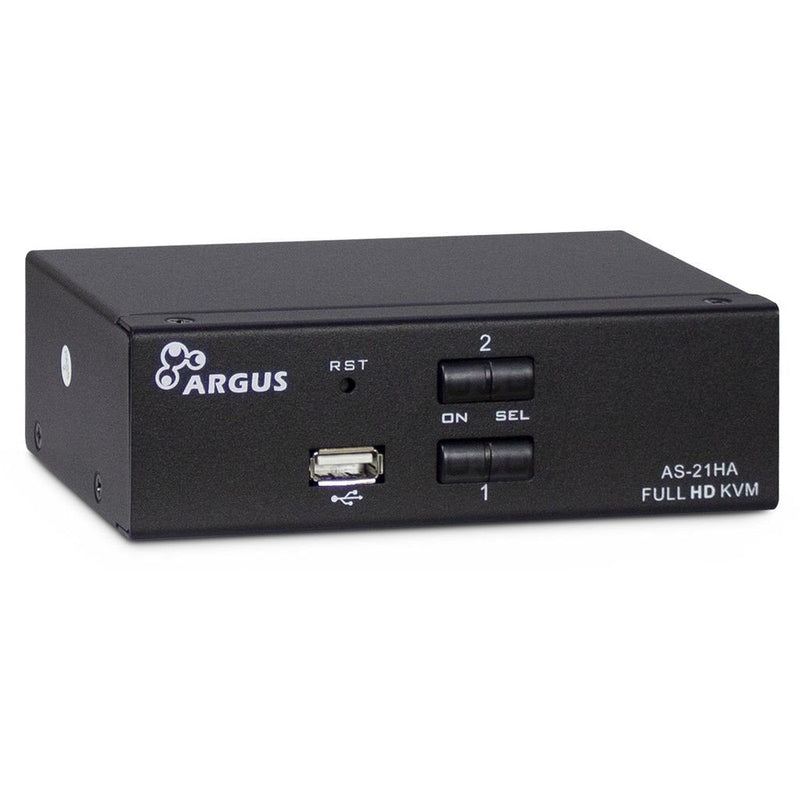 Inter-tech KVM Switch KVM AS-21HA Metall
