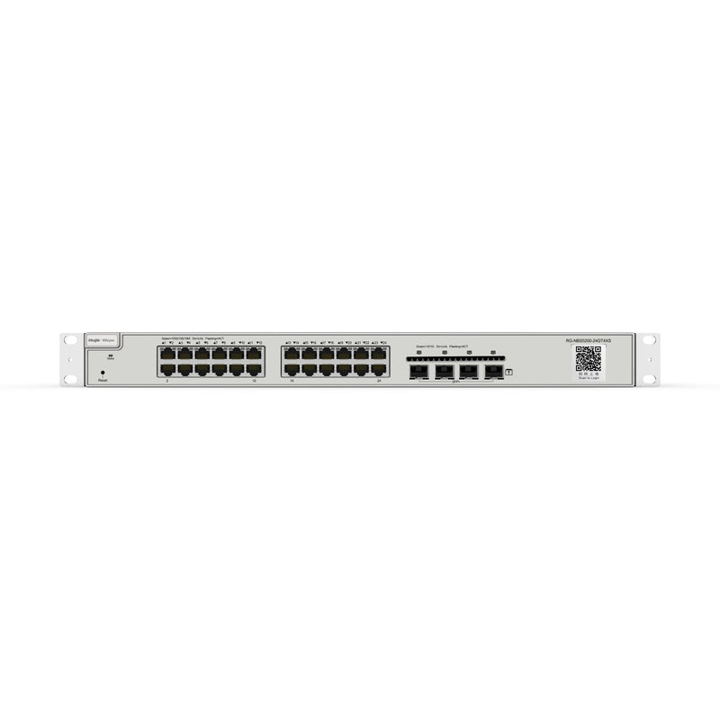 Reyee 24-PORT L2 + Managed 10G Switch, 24 Gigabit RJ45 Ports, 4 *10G Sfp + SLOTS,19-INCH Rack-mountab