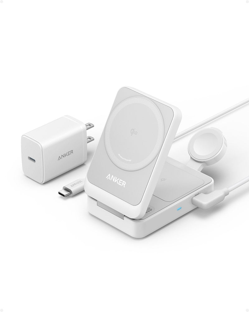 Anker Cargador Magnetic Maggo 15W 3IN1 Blanco