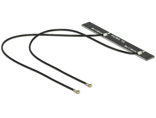 Delock Double Antenna WLAN Wi-Fi 6E Double Band 2 X Mhf® 4L Male 5 dBi And Pcb 2 X 15CM Internal Self-adhesive — image 1