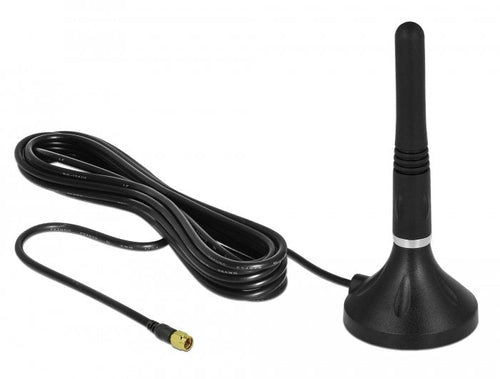 Delock LTE Antenna Sma Connector Male 2 - 3 dBi 11CM Starr Omnidirektional With Magnética Base And Cable Conne — image 1