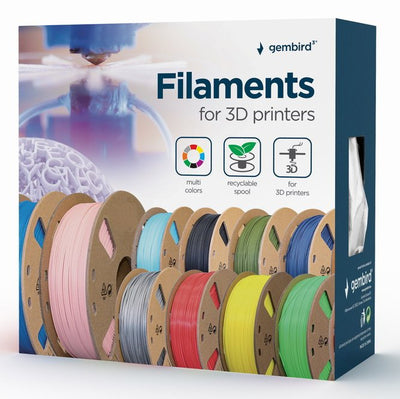 Gembird 3DP-PLA + 1.75-02- Or Filamento Pla-plus Orange 1.75MM 1KG — image 1