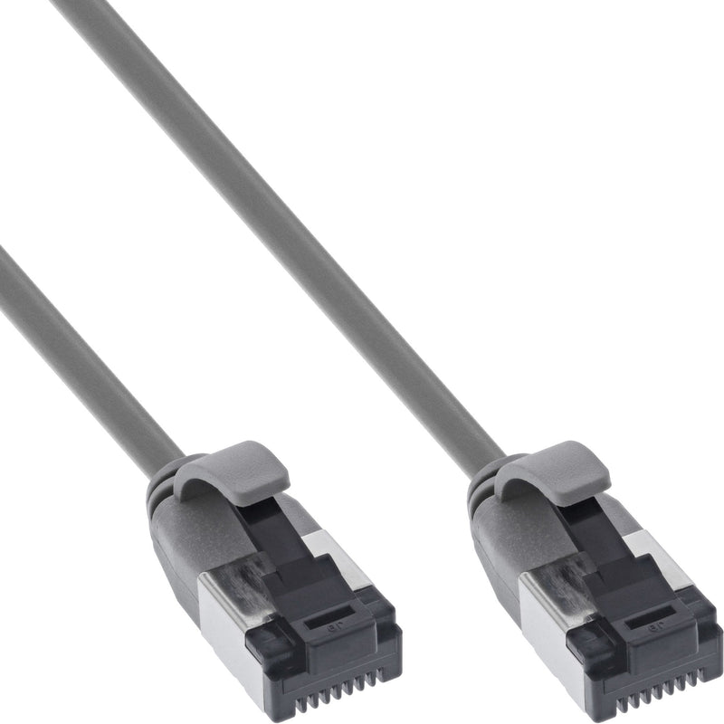 Inline® Network Cable Slim, U/FTP, CAT.8.1, Tpe Halogen-free, Grey 0.25M