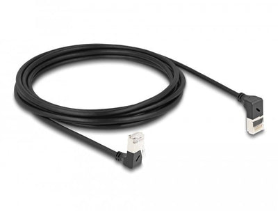 Delock Network Cable RJ45 CAT.6A S/FTP Slim 90° Oben / Unten Angular 3M — image 1