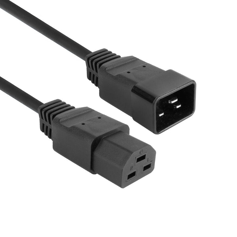 Powercord C20 - C21 IEC60320 Black 1M