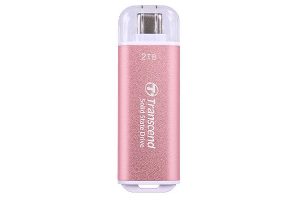 Transcend ESD300P SSD 2TB External USB 3.2 Gen 2X1 (usb-c Connector Pink TS2TESD300P