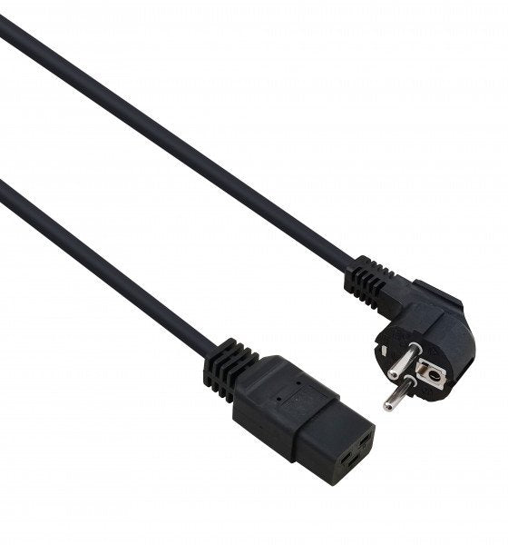 Helos Cable Power Plug Security 90 ° a C19, Black 1,8M