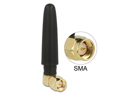 Delock Antenna Ism 433MHZ Sma 1 dBi Omni 90° Flexibel, Sw — image 1
