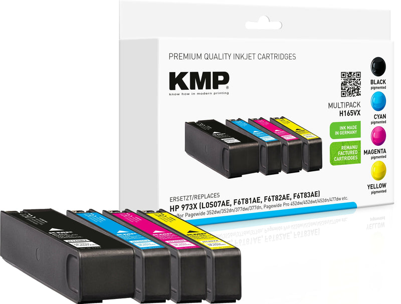 Kmp Toner Compatible HP 913X Multip. 7000-10000 Copias H165VX Black Cyan Magenta Yellow