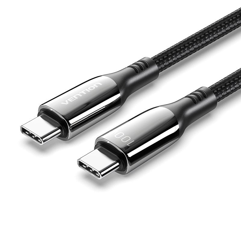 Vention USB Cable 2.0 Type-c 5A 100W Ctkbav USB Type-c Male USB Type-c Male 1.2M Black