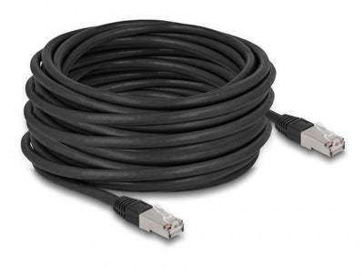 Delock RJ45 Network Cable CAT.6A S FTP Pe Outdoor 15M Black — image 1