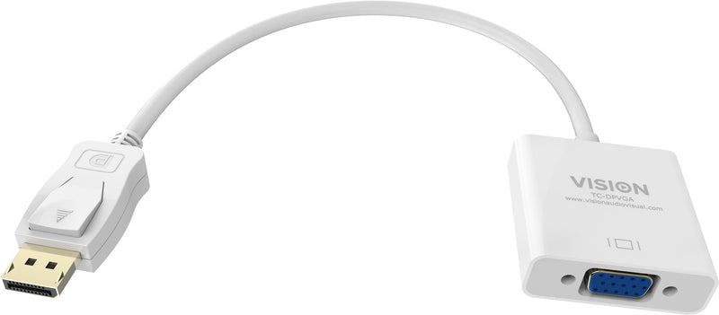 Adapter DisplayPort a VGA Resolution Máxima 1920 X 1080 No Convierte VGA a DP Hotplug DP (m) a VGA (f) Length