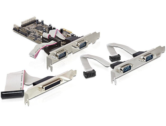 Delock Card Pci Express 4 X Serie, 1 X Paralelo
