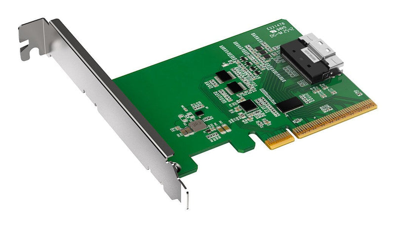 Icydock Slimsas 8I To Pcle 4.0 X8 Pcle Adapter With Reciver