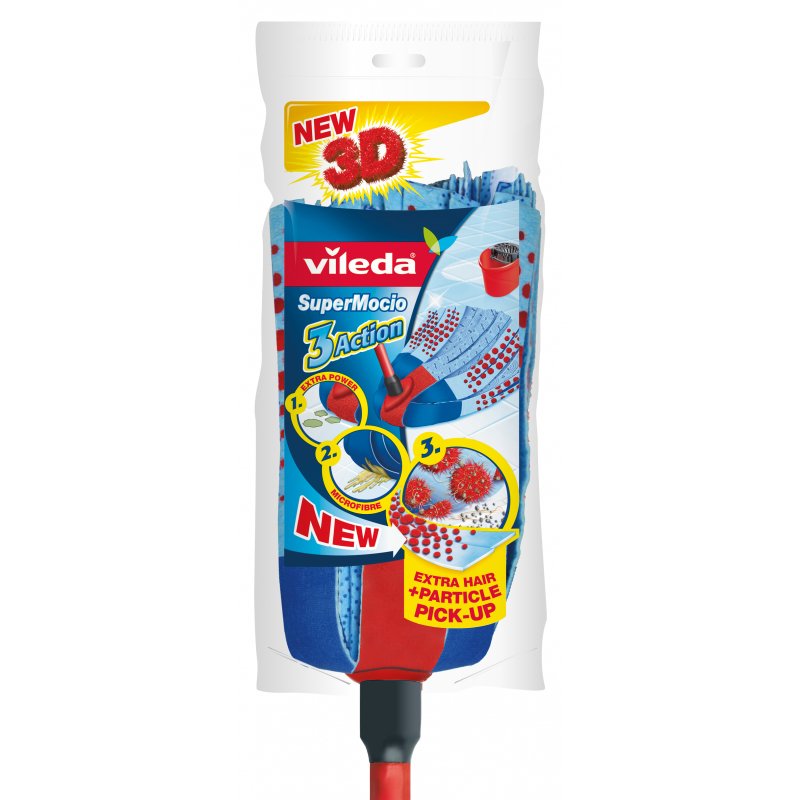 Vileda Mop + Palo Supermocion 3 Action