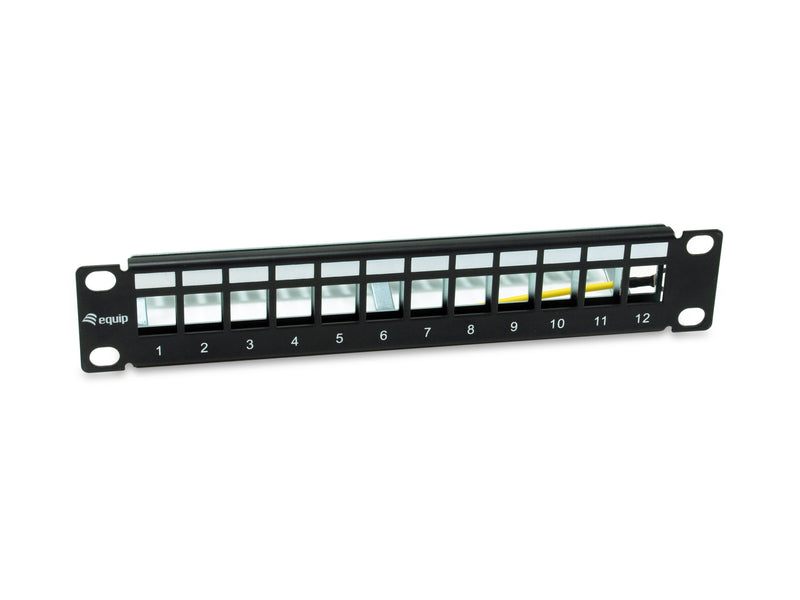 Equip Patchpanel 12X CAT.6A 10 FTP 1HE Keymone Mounting Sw