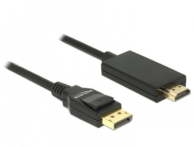Delock Cable DisplayPort 1.2 - Hdmi-a Pasivo M/M 4K 30 HZ 5M Black — image 1