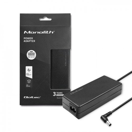Qoltec 52400 Charger Monitor Samsung 30W 14V 2.1A 6.5X4.4 Pin Power Cable