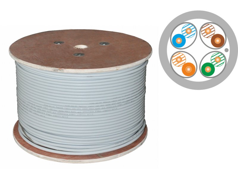 Alantec Cable U/FTP CAT.6A Dca Lsoh 4X2X23AWG 500M