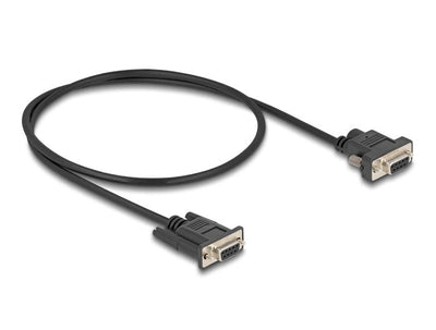 Delock 87835 Cable Serie RS-232 D-SUB9 Female To D-SUB9 Female Connection Power Pin 9 0.5M — image 1