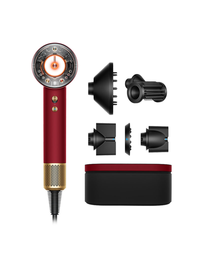 Dyson Hair Dryer Hair Asciugacapelli Supersonic Nural 1600W, Colour Red Terciopelo/Gold