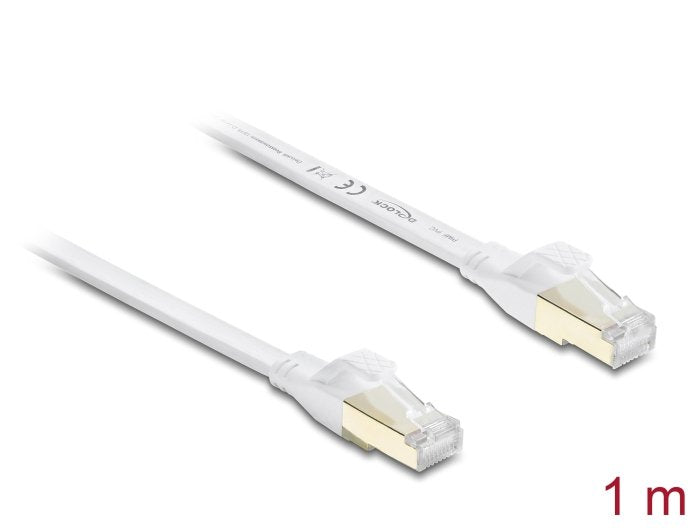 Delock RJ45 Flachband Network Cable CAT.8.1 U FTP 40Gbps, 1M
