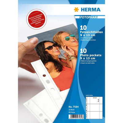 Herma Fotophan 9X13 Horiz. 10 Sheets 7584 Cases Archivar — image 1