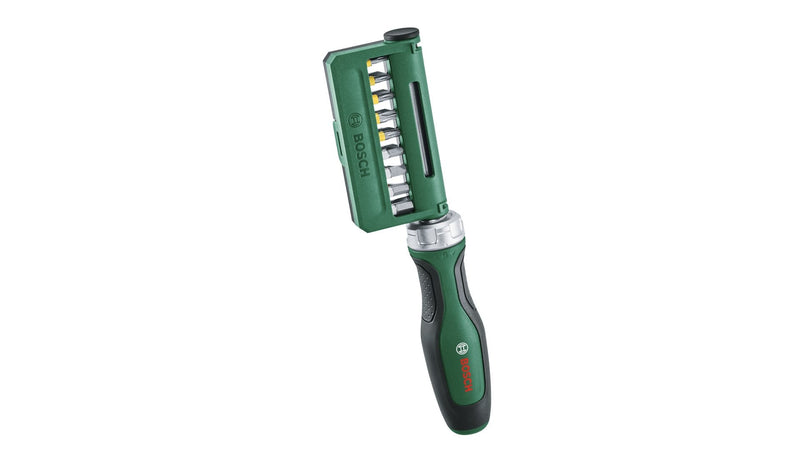 Bosch Set Screwdriver Carraca With Puntas, 19 Pieces