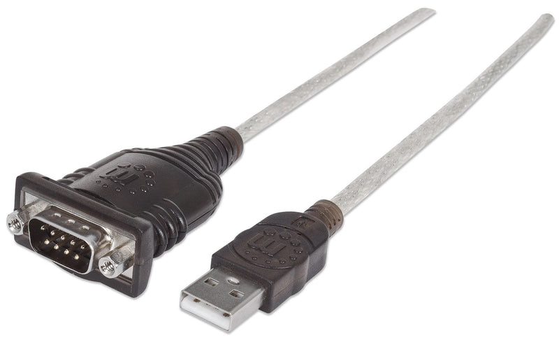 Manhattan 151801 Cable Serie Silver 0,45M USB a Serial/Com/RS232/DB9