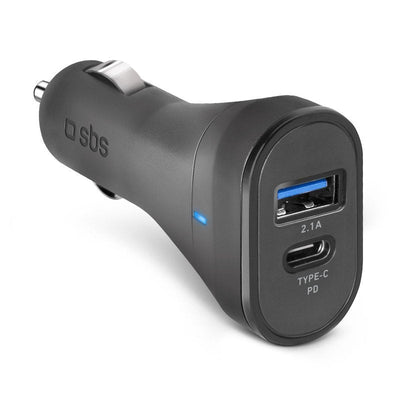 Sbs TECRTC1USB2AUL Charger Dispositivo Mobile Phone Smartphone Black Encendedor Cigarrillos Charging Fast Auto — image 1