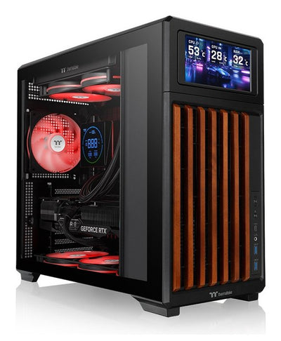 Thermaltake PC Case TR300 Ws Black Tempered Glass Power Extension Cord 120MM Fan — image 1