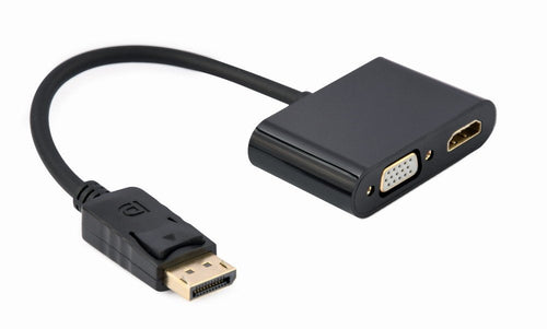 Gembird A-DPM-HDMIFVGAF-01 Adapter DisplayPort Male a HDMI Female + VGA Female Black — image 1