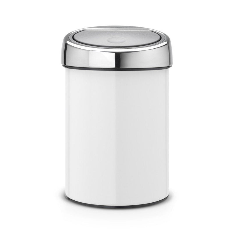 Brabantia 364488 Papelera 3 L Alrededor Plastic Steel Inoxidable Metallic White