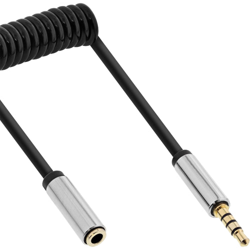 Inline Cable Espiral Slim Audio 3,5MM M/H, 4 Pines, Stereo 2M — image 1