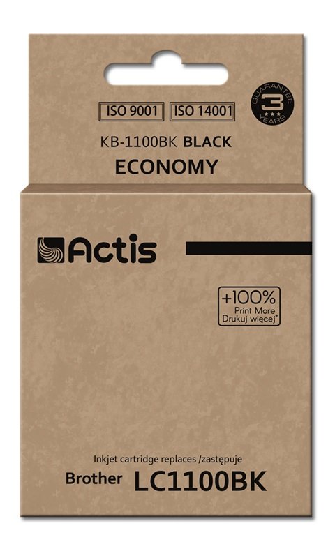 Actis Ink KB-1100BK (reemplazo Brother LC1100BK / 980BK - Standard - 28ML - Black