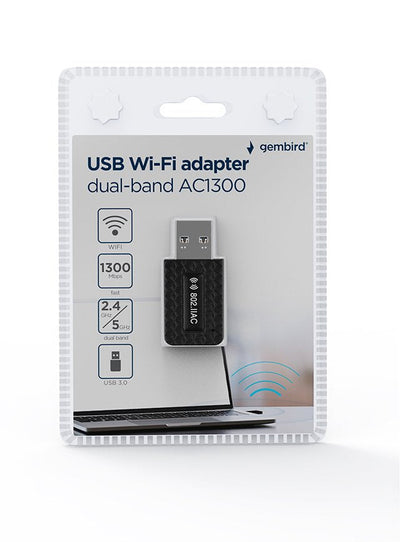 Gembird WNP-UA1300-03 Adapter Wi-Fi USB AC1300 Compacto Double Band — image 1