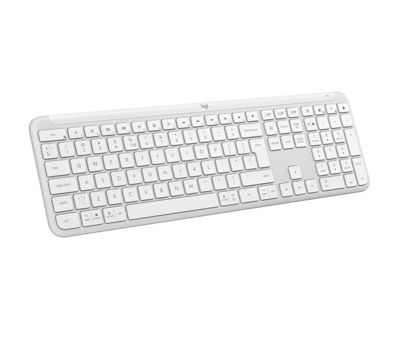 Logitech Keyboard English K950 Signature Slim Keyboard RF Wireless + Bluetooth QWERTY Ee.uu. White